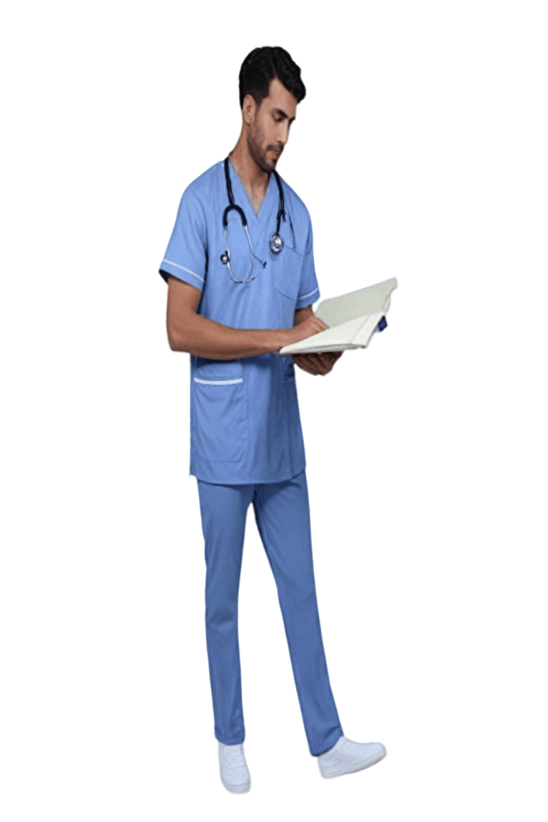 Scrub Suit with contrast piping - Custom Order - Hospital uniforms - Trendy Threads Uniform (3)