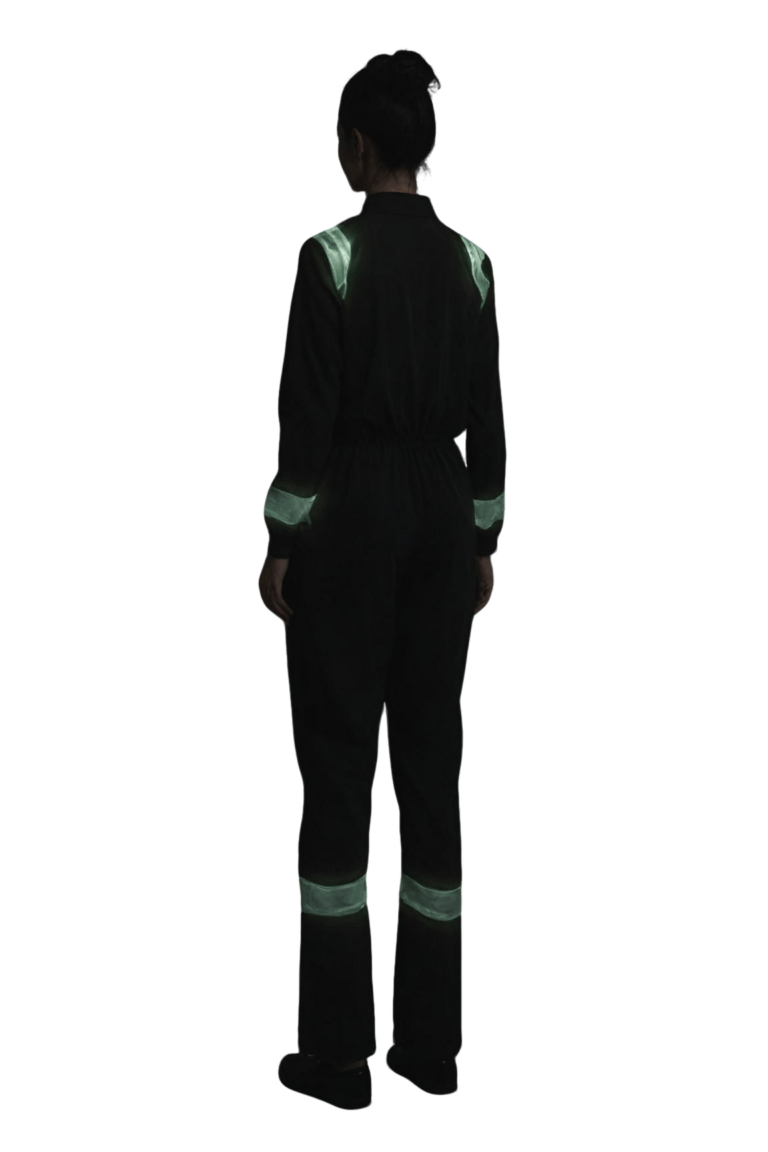 Stretchable Lycra & Glow in Dark Boiler Suit - Trendy Threads Uniform (2)