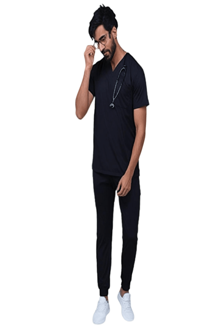 Stretchable Scrub Suit with Jogger Style pant -Custom Order Scrub Suit - Hospital uniforms - Trendy Threads uniforms (1)